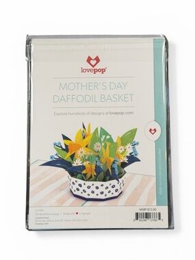 LovePop Mother's Day Daffodil Basket Pop- Up Card - Rare and NWT!